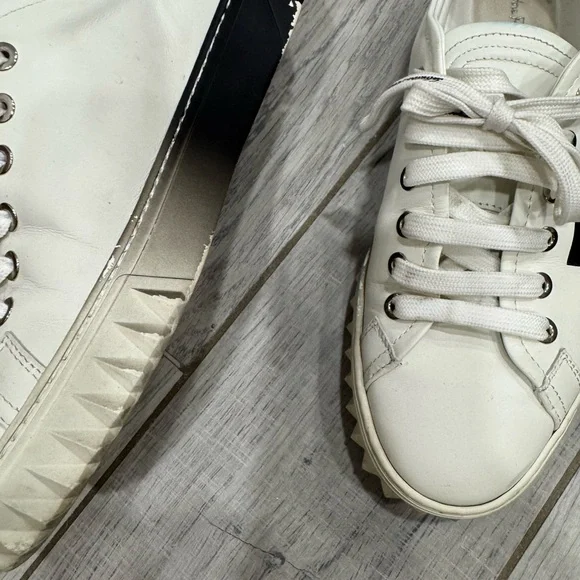 Salvatore Ferragamo Cube leather low-top sneakers size 8 - Picture 7 of 13